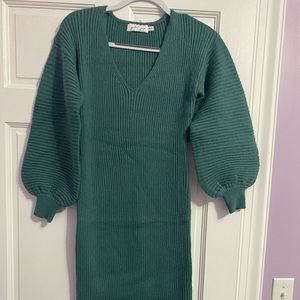 Petal and Pup Emerald Sweater Dress. Size M/L. Fits size 8. Worn once. Like New
